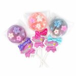 پاک‌کن آبنباتی طرح شکوفه Tebang مدل Lollipop Eraser فانتزی با رنگ‌های متنوع