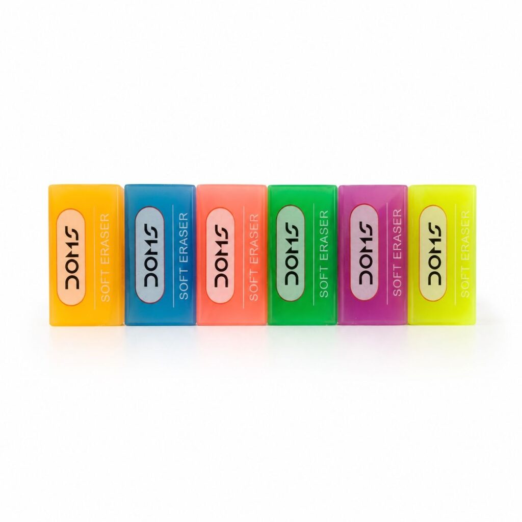 پاک کن ژله ای دامس DOMS مدل Soft Eraser نرم و بدون رد با رنگ‌بندی متنوع مناسب دانش‌آموزان و طراحان